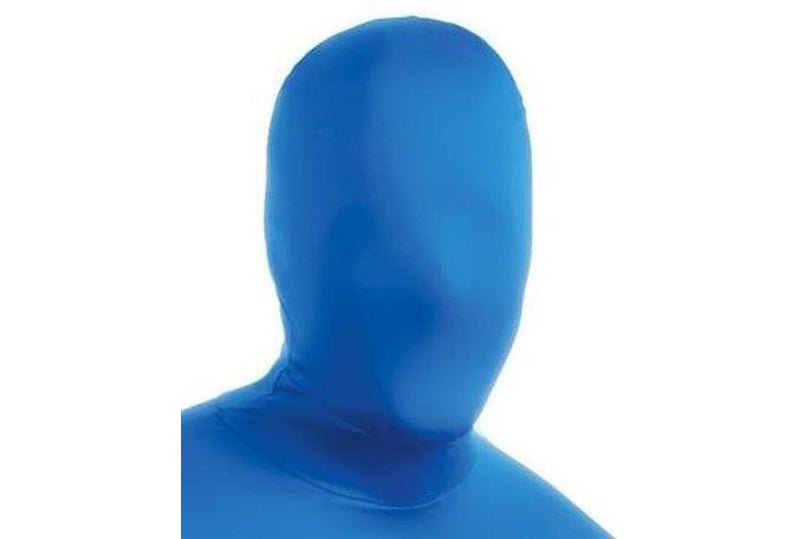 Blue breathable full face mask for kids costume play and imaginative home adventures.