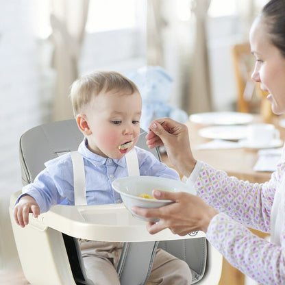 3-in-1 Baby High Chair in Grey - Adjustable Legs and Tray - Buy Online