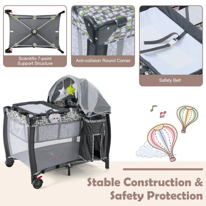 Adjustable Net Portacot - Multi-Function Convenience and Caring Comfort