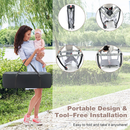 Portable Baby Portacot with Adjustable Net - Nurturing Rest and Adaptation