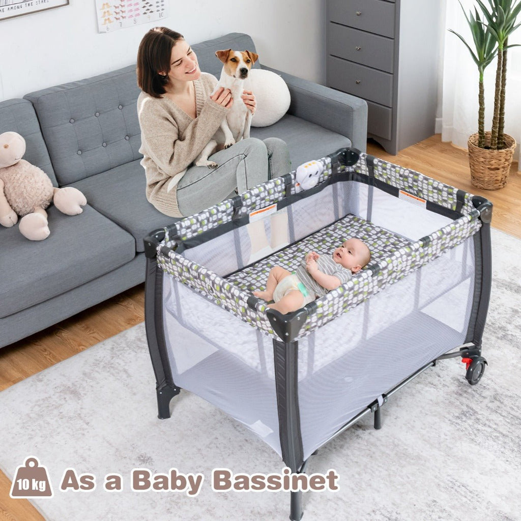Buy 3in1 Baby Portacot with Detachable & Adjustable Net Grey