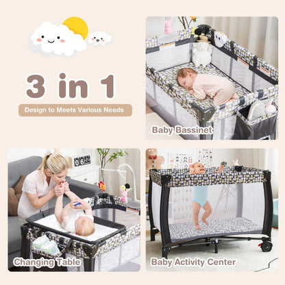 1Portable Bassinet & Changing Table - 3-in-1 Solution for Newborns