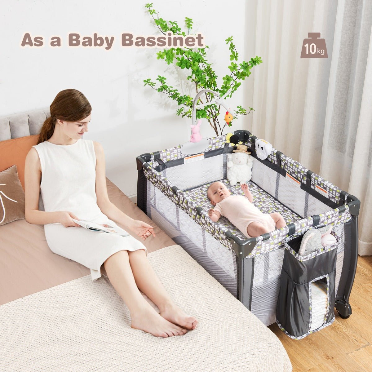 Multi-Functional Baby Portacot with Bassinet & Changing Table - Ease and Comfort