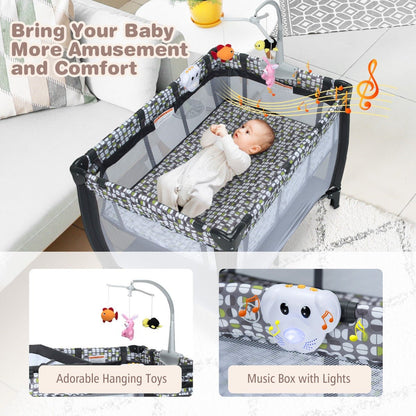 3-in-1 Baby Portacot - Bassinet, Changing Table, and Serenity on the Go