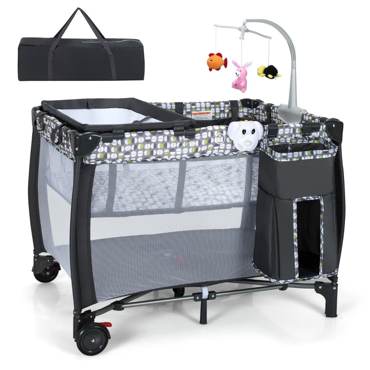 Travel-Friendly Baby Portacot - Bassinet, Changing Table, and Serene Rest