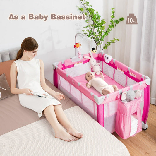 Versatile Baby Portacot - Bassinet & Changing Table for Happy Naps