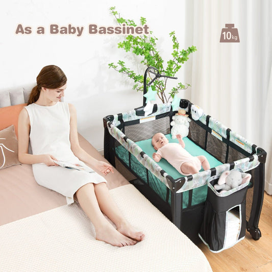 Innovative Baby Portacot with Changing Table - 3-in-1 Design for Busy Parents