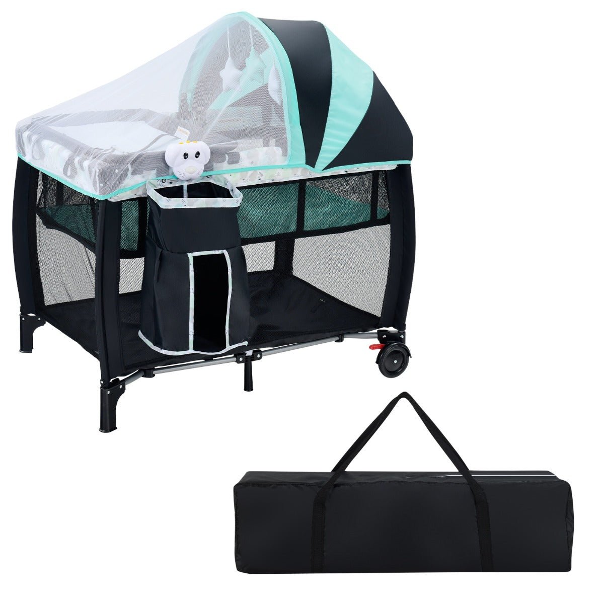 Versatile 3-in-1 Baby Portacot - Detachable & Adjustable Net for Peaceful Rest