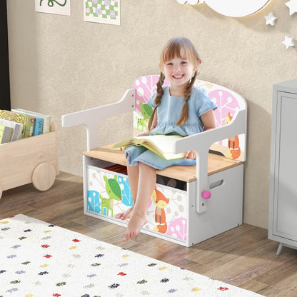 Kids 3-in-1 Activity Bench | Versatile table, chair, and storage set for play and study.