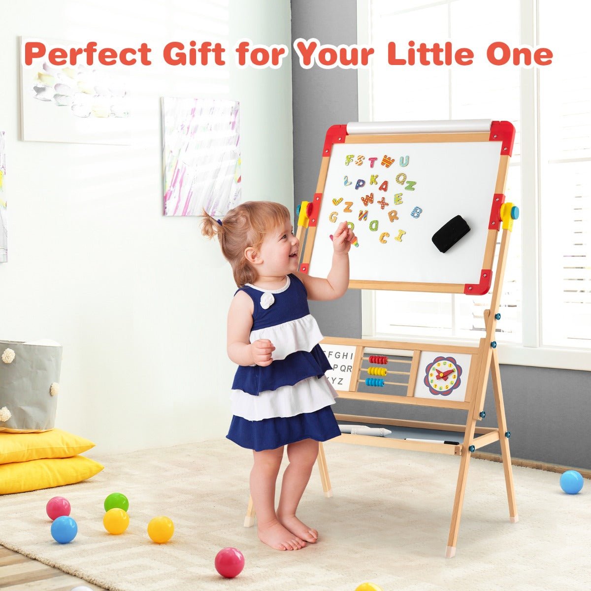 3-in-1 Wooden Art Easel - Quality Artistic Expression for Kids