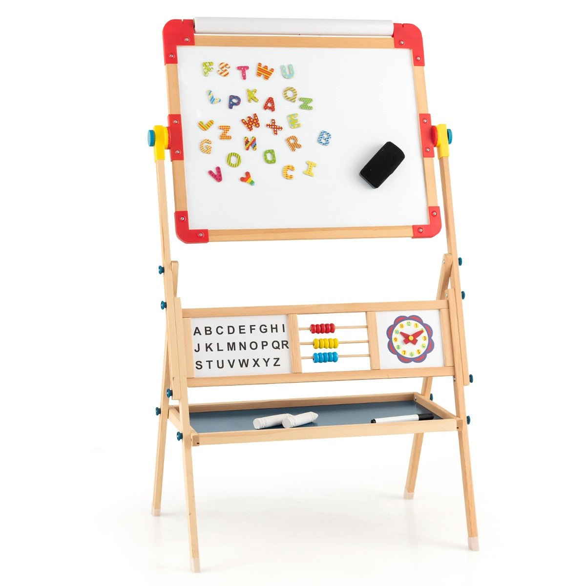 Discover Creativity: 3-in-1 Wooden Art Easel with Drawing Paper Roll