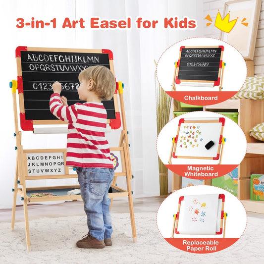 Buy the Ultimate 3-in-1 Wooden Art Easel - Artistic Adventures Await