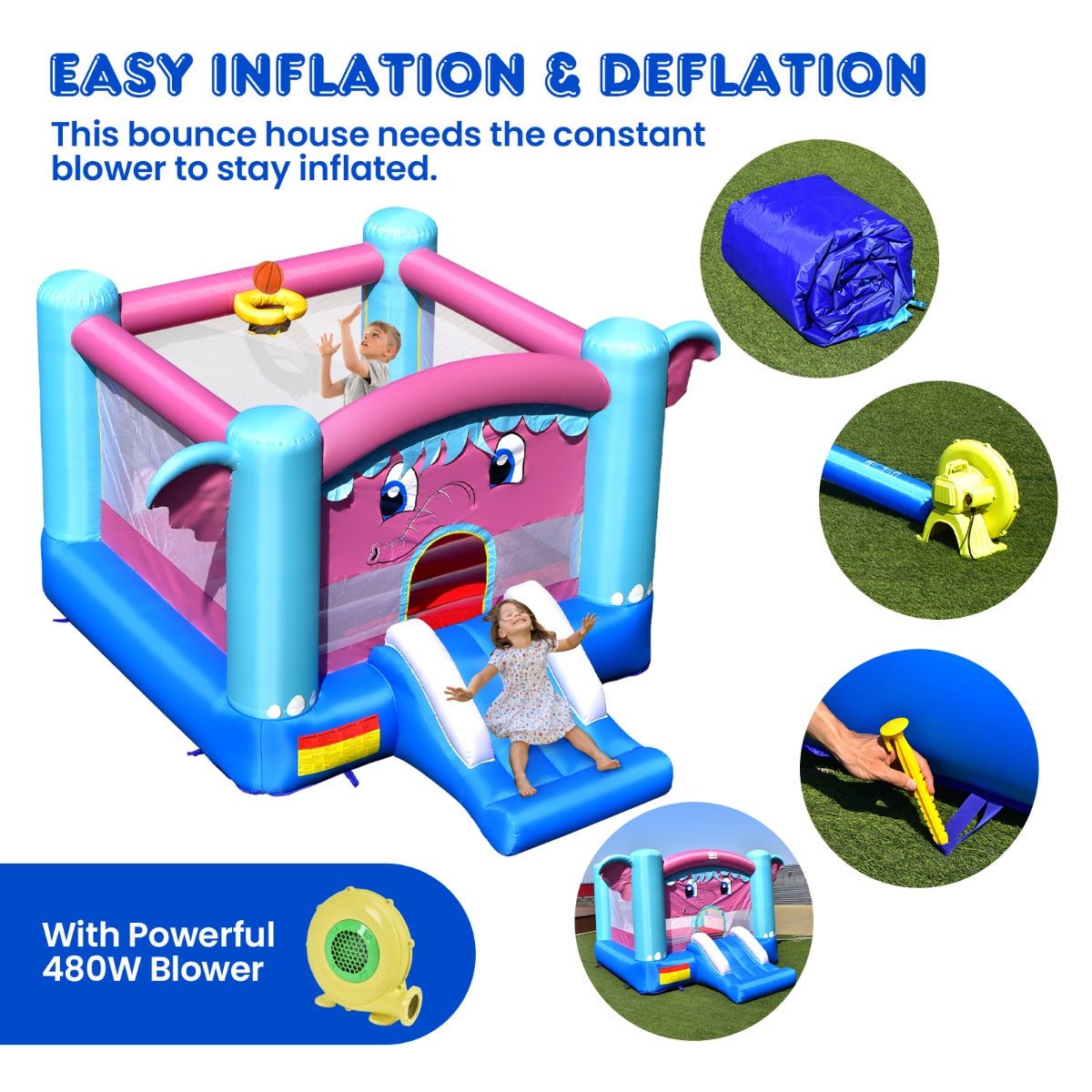 Unleash Playful Moments with the Inflatable Elephant Castle - Buy Now!