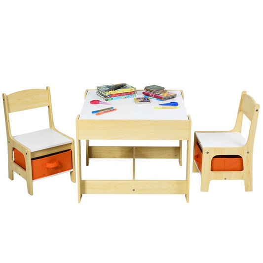 3-In-1 Kids Activity Table & 2 Chairs Set - Play, Learn, Create!