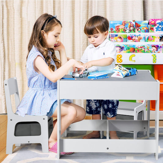 Multi-Activity Table & 2 Chairs Set for Toddlers - Explore, Imagine, Grow