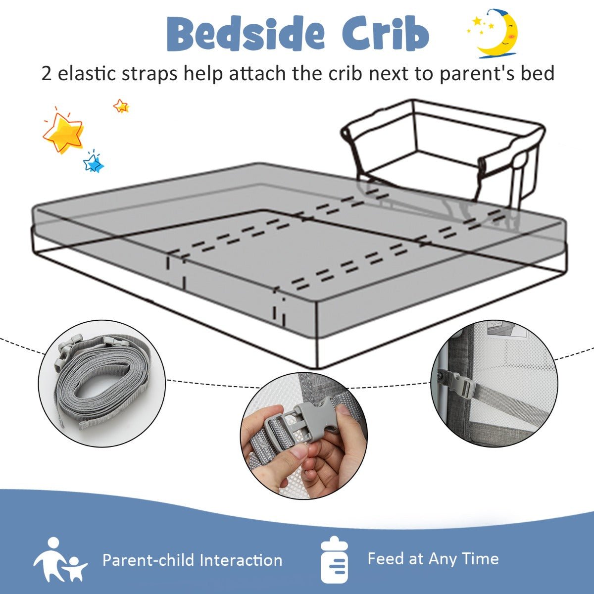 Grey 3-in-1 Travel Cot: Your Baby's Perfect Resting Place at Kids Mega Mart