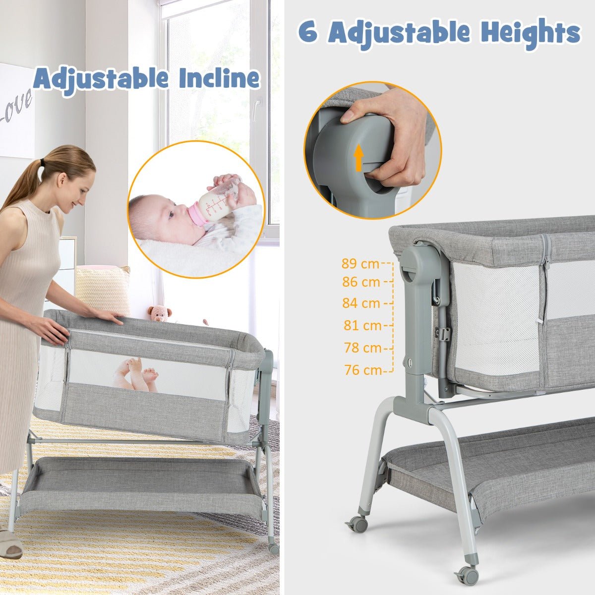 Grey 3-in-1 Travel Cot - Comfort and Convenience from Kids Mega Mart