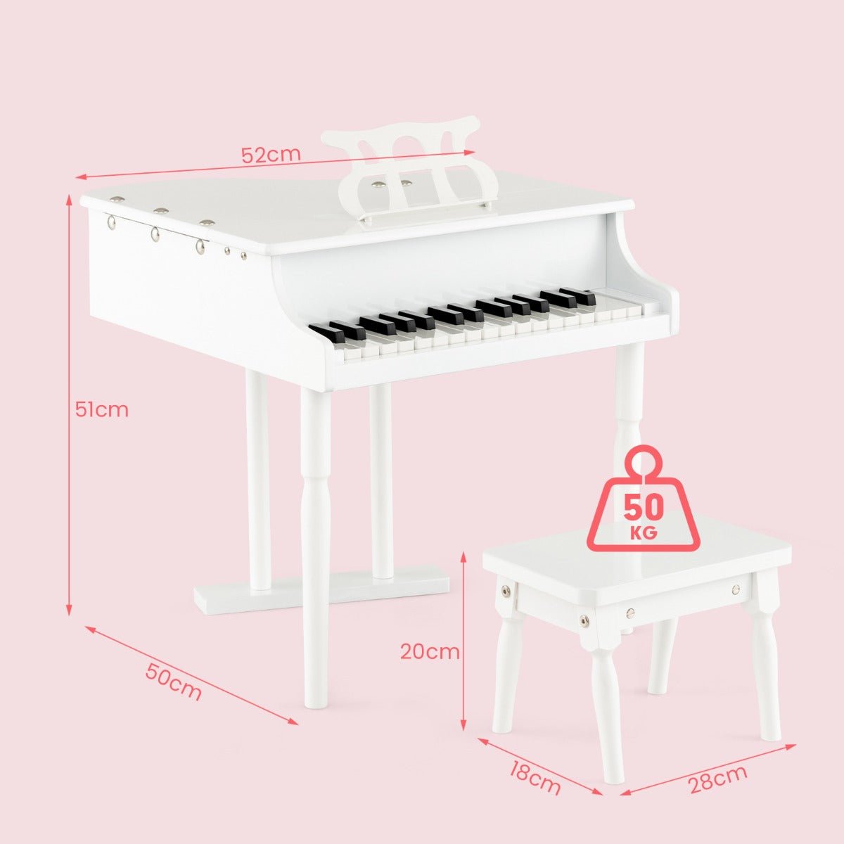 Get the White Piano Keyboard Toy for Aspiring Musicians