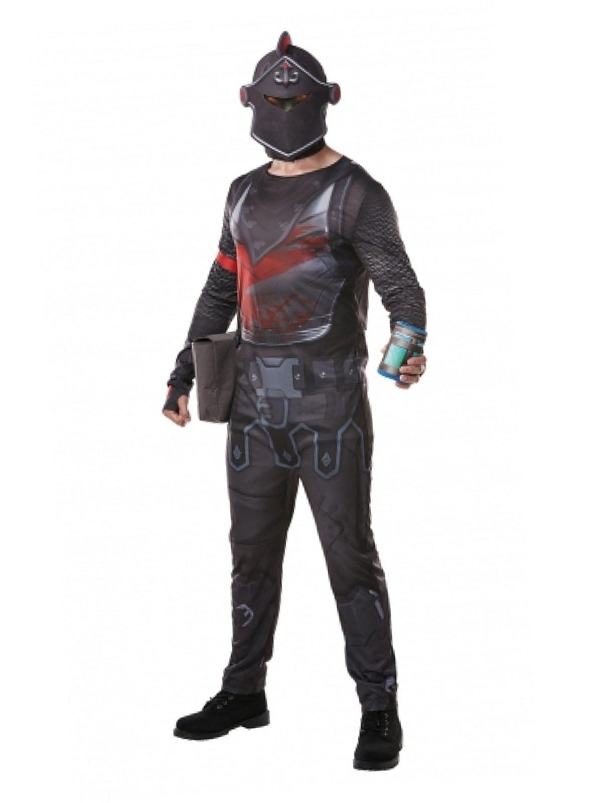 Fortnite Black Knight adult costume with accessories for dress-up play at home.