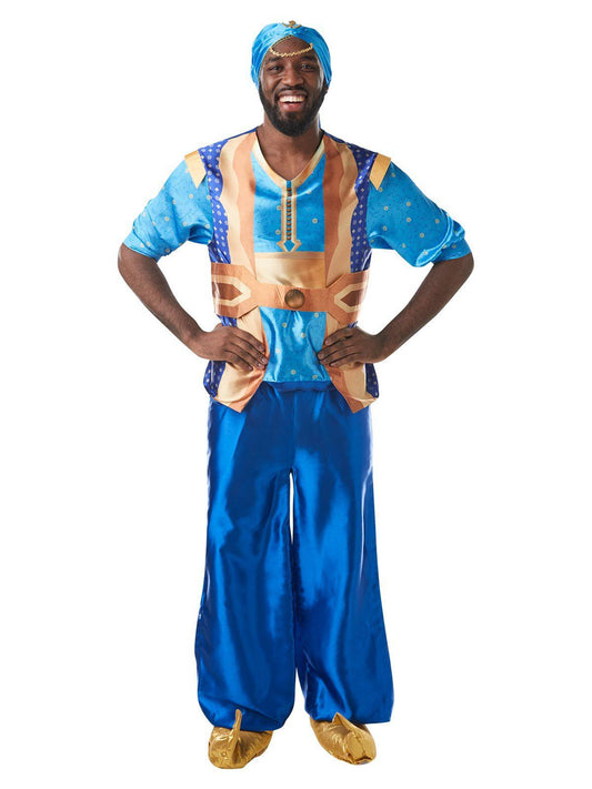 Disney Aladdin adult Genie costume brings magic from live action movie for kids play.