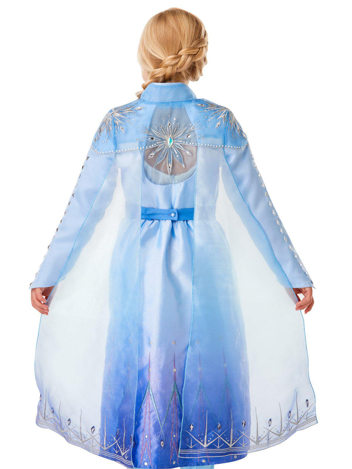 Elsa Disney Frozen 2 Travel Dress Costume Set for kids imaginative play at home.