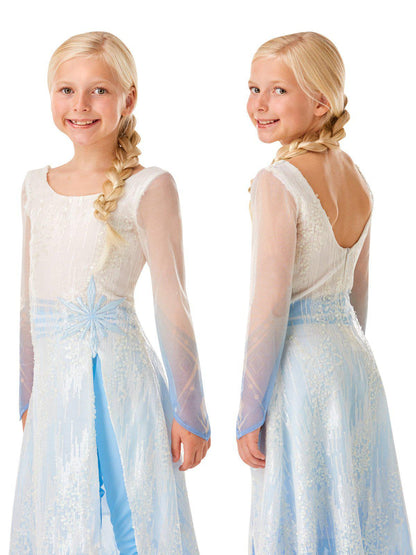 Elsa Disney Frozen 2 limited edition travel dress costume set for childrens imaginative play.