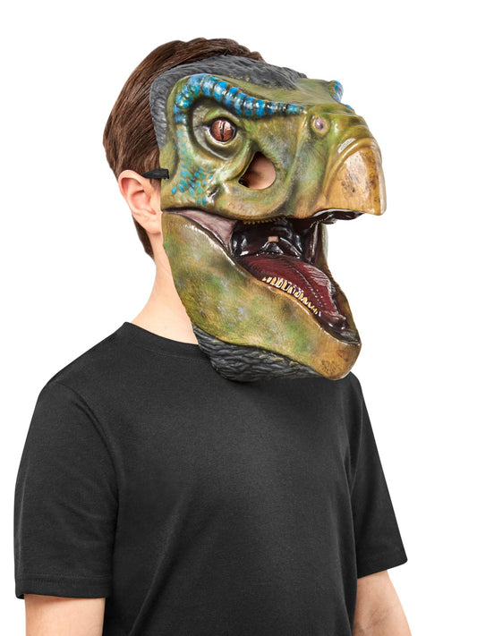 Jurassic World Kids Therizinosaurus Half Mask | Realistic dinosaur design for imaginative play at home.