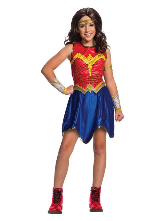 Official DC Comics Wonder Woman costume set for girls, perfect for imaginative play at home.