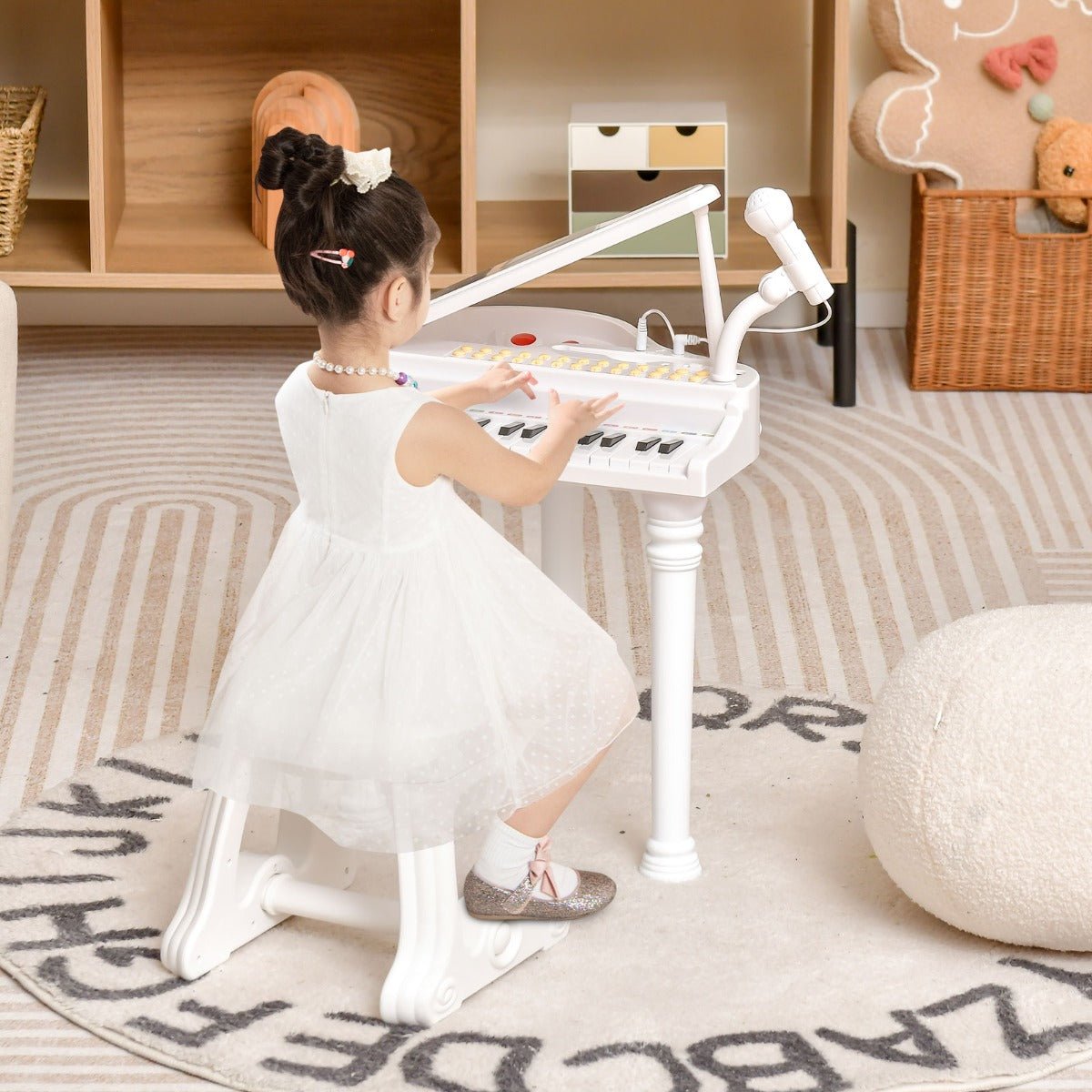 Buy the Kids Piano Keyboard with Stool and Microphone at Kids Mega Mart