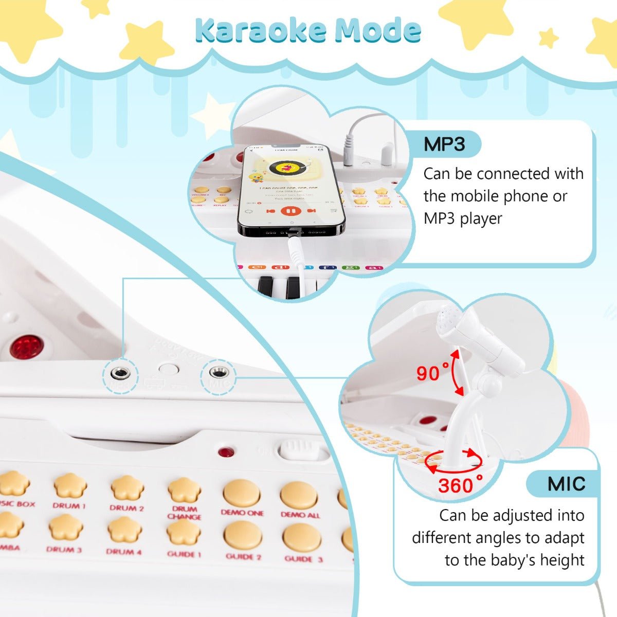 Explore Musical Creativity with the White Keyboard for Kids