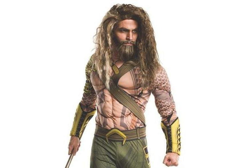 Authentic Aquaman wig and beard set for kids dress-up play | DC Comics costume accessory