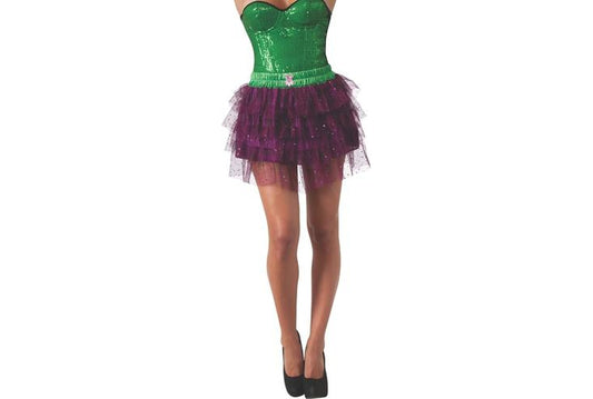 The Joker DC Comics Purple Tutu Skirt for Adults - Perfect for cosplay or Halloween.