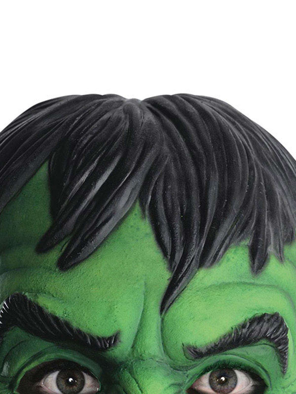 Hulk latex mask for adults, official Marvel overhead costume accessory, ideal for home play.