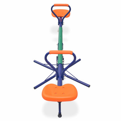 Colorful 360-Degree Rotating Seesaw for active indoor play - in vibrant orange, blue, green.