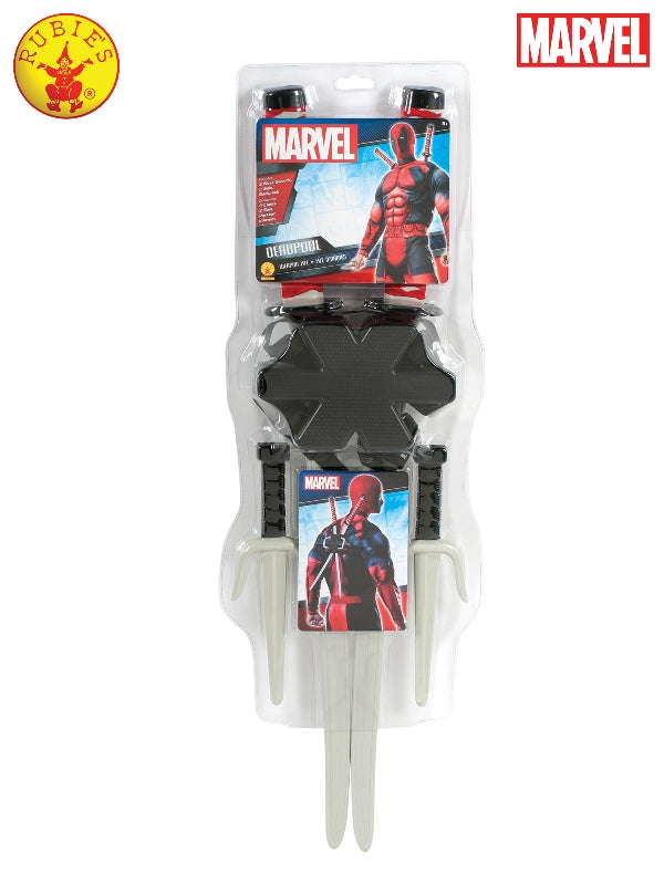 Marvel Deadpool weapon kit for kids with swords and backpack, perfect for imaginative play