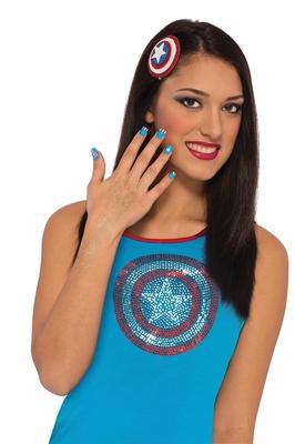 Marvel Captain America glitter makeup kit for kids, perfect for imaginative play at home.