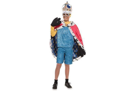 Adult Minion King costume - Official Despicable Me merchandise for playful dress-up fun.