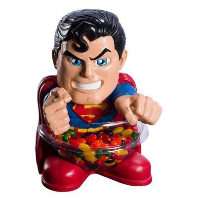 Superman candy bowl holder statue for childrens home decor, ideal for Halloween treats.