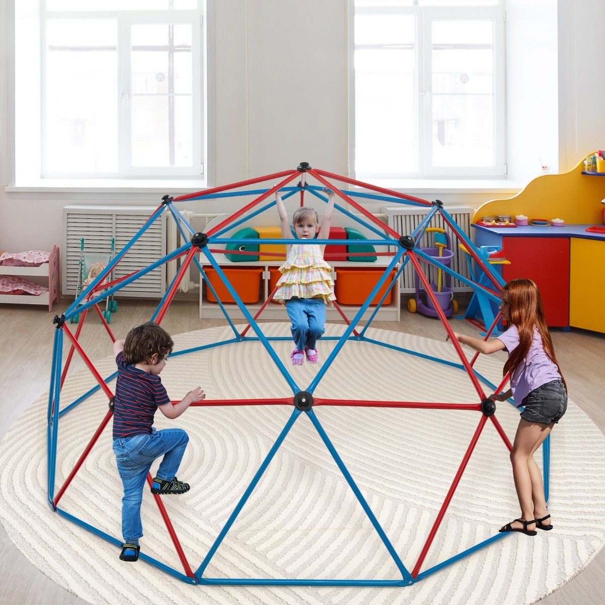 Kids 3m Geometric Dome Climber and Swing - Outdoor Adventure