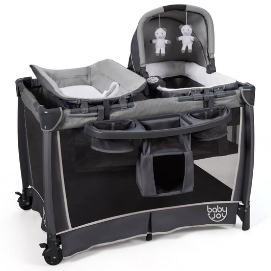 4-in-1 Baby Portacot with Carry Bag & Foldable Bassinet - Travel Comfort