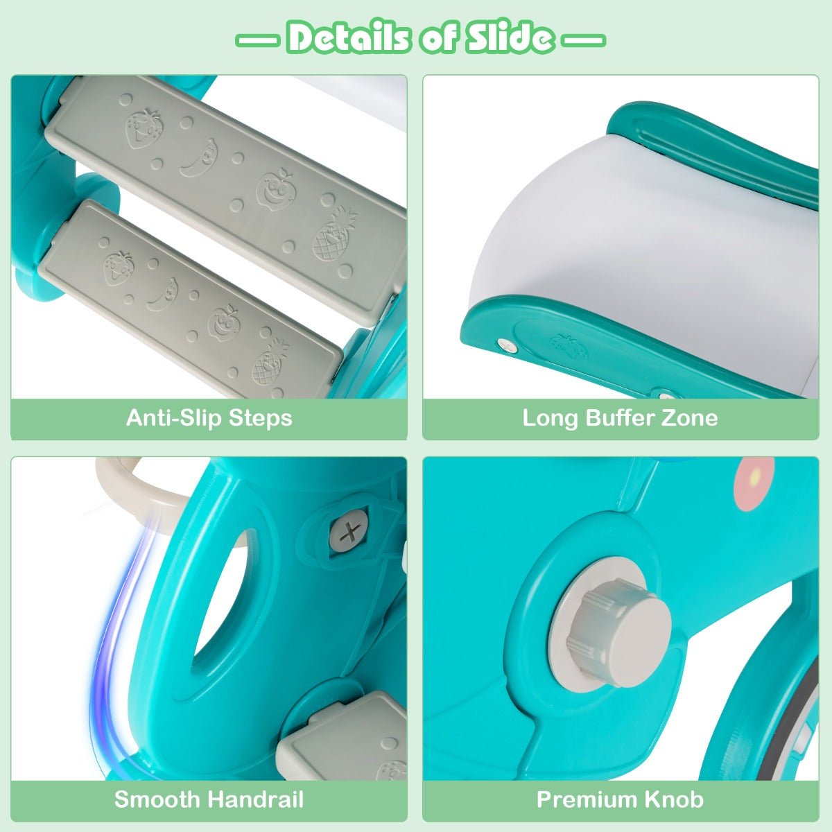 Foldable Baby Slide - Green