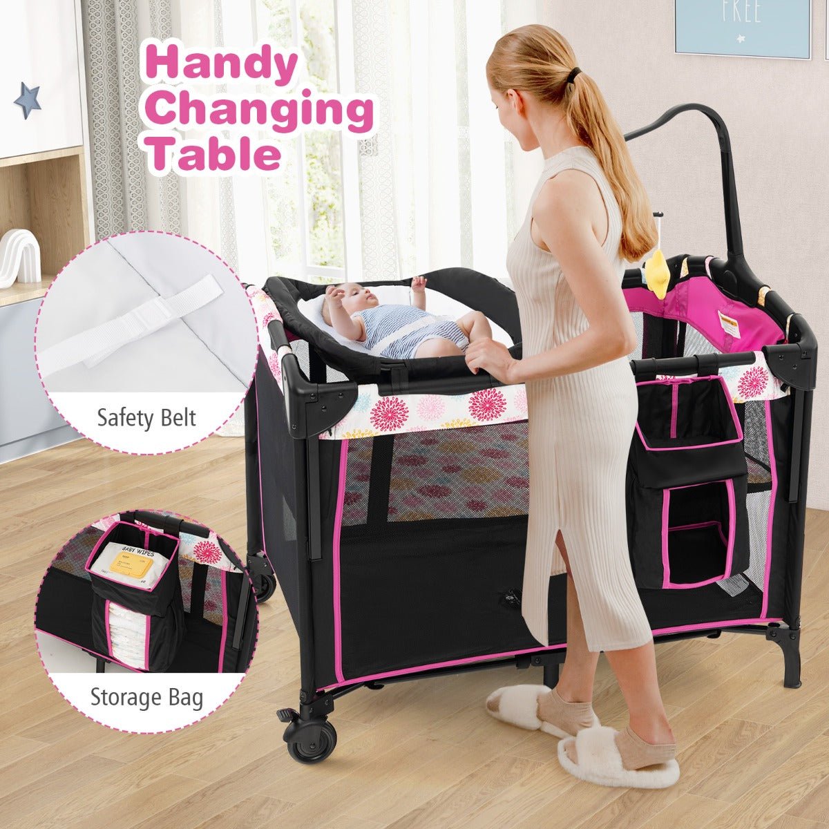 Convertible bassinet changing table online