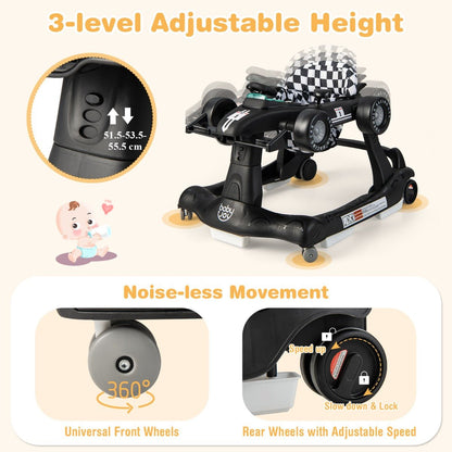 Enhance Playtime with the Black 4-in-1 Activity Car Walker - Buy Now!