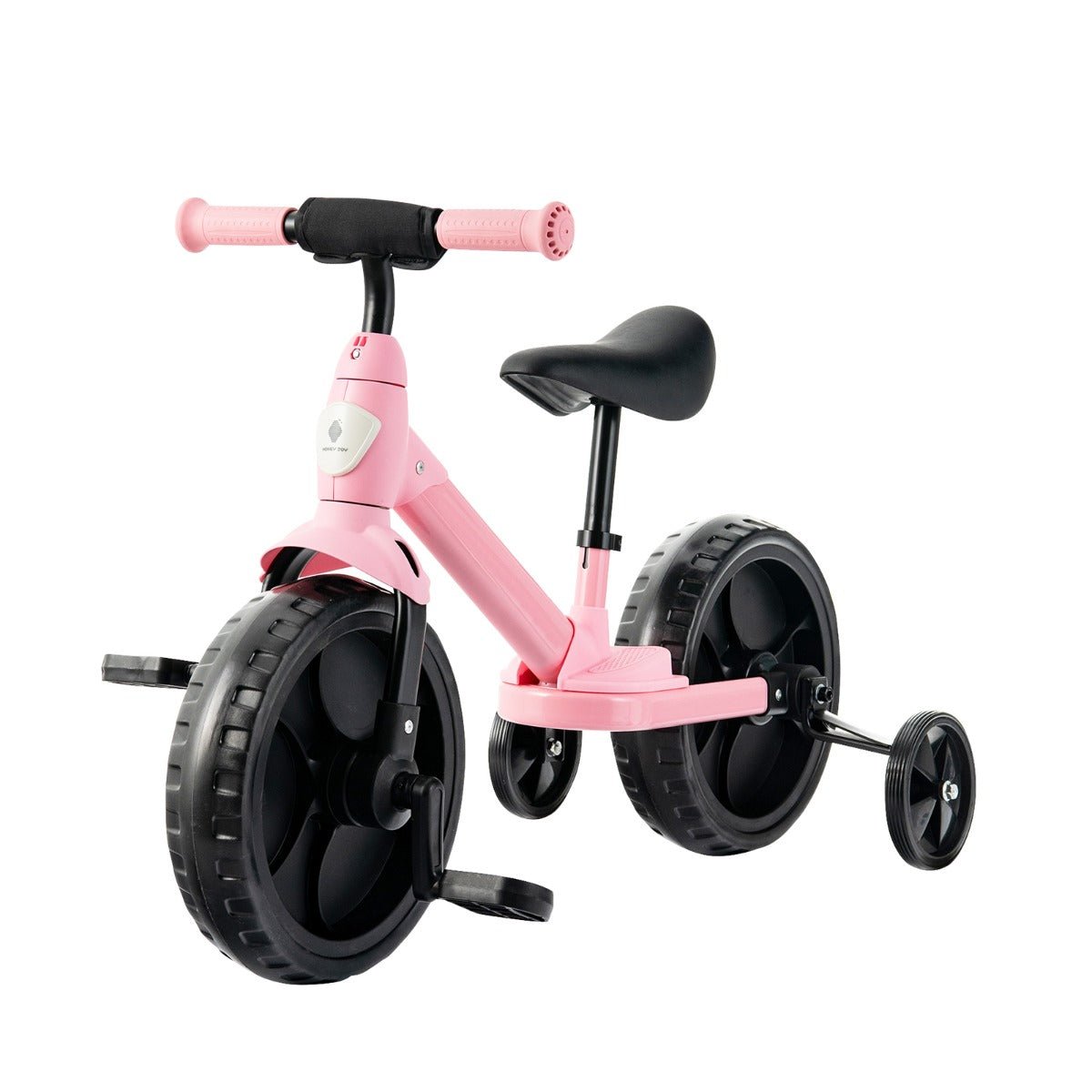 Pink Joyride: 4-in-1 Kids Training Bike with Training Wheels for Fun Adventures