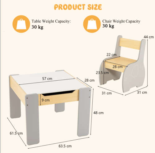 Interactive Kids Study Table and Chair: Spark Curiosity and Imagination