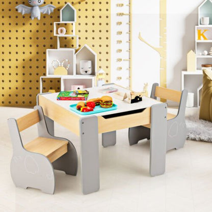 Multi-Use Kids Table and Chairs: Draw, Study, Dine, and Play