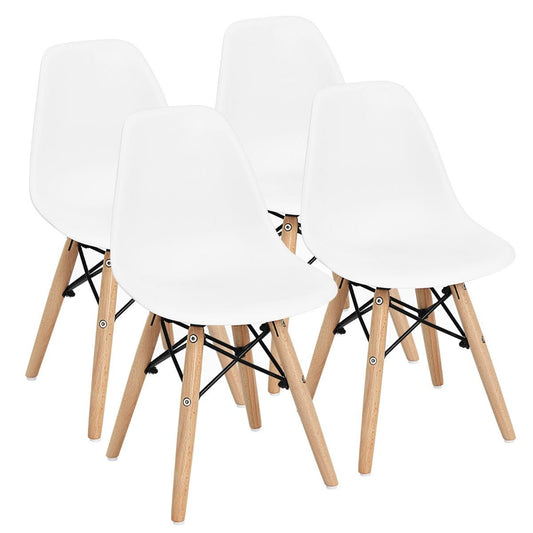 Set of 4 Kids Chairs with Sturdy Wood Legs - Ideal for Nursery, School, Home