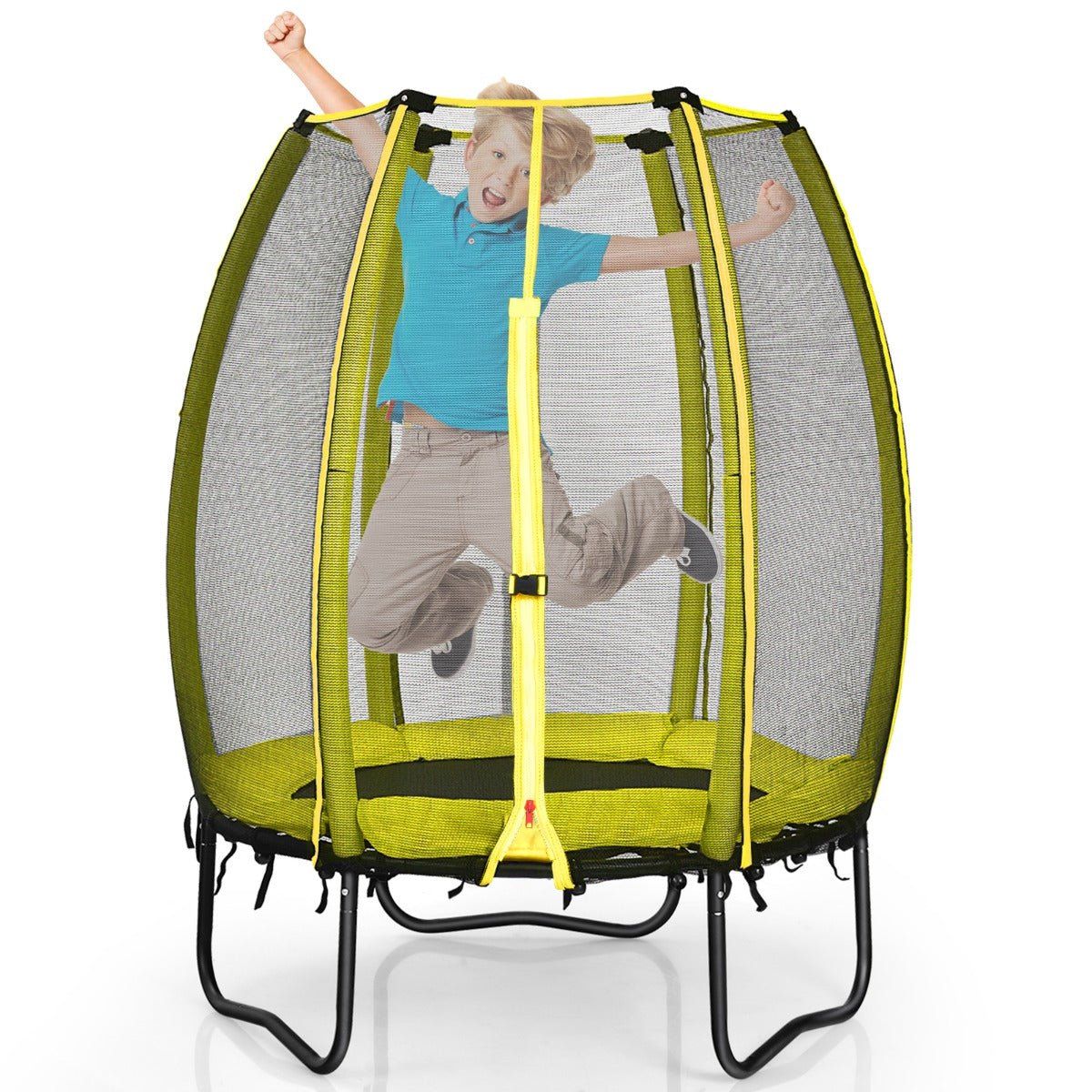 Joyful Jumps: 42 Inches Trampoline with Enclosure Net and Safety Pad