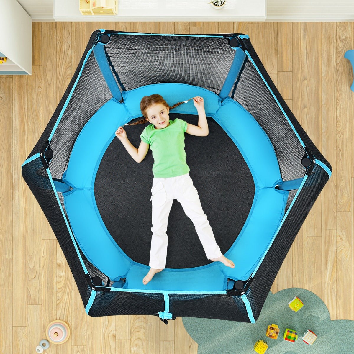 Jump into Joy: 42 Inches Trampoline with Enclosure Net and Safety Pad
