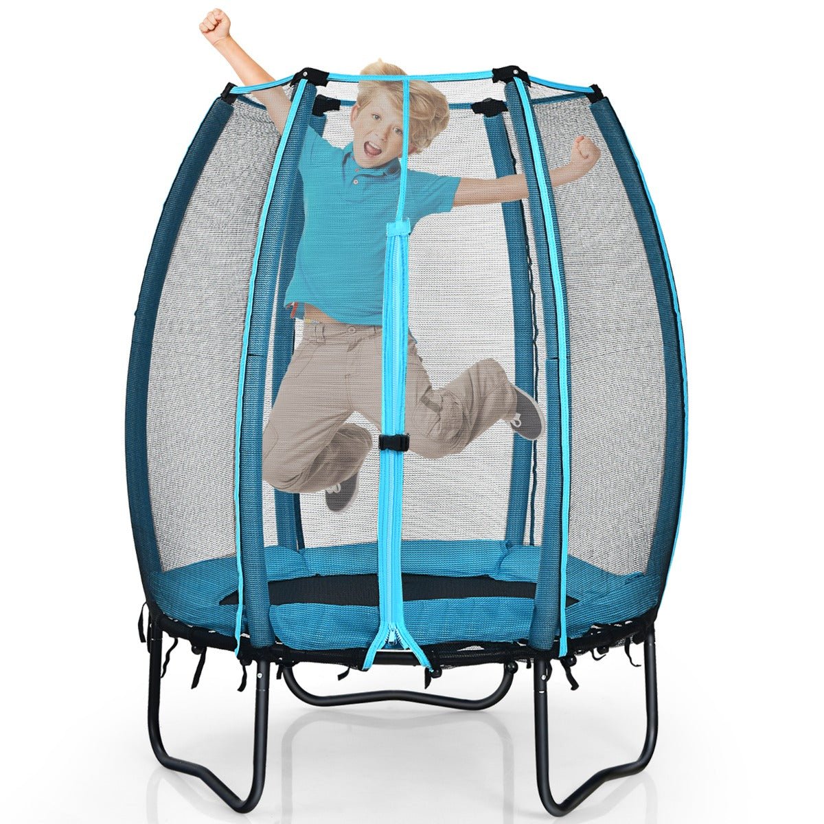 Healthy Playtime: 42 Inches Trampoline with Enclosure Net and Safety Pad